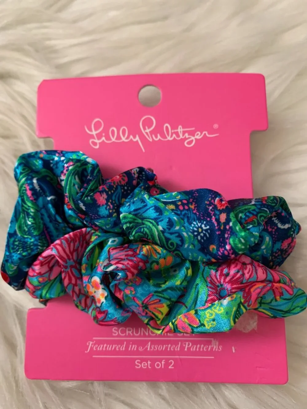 LILLY PULITZER Assorted Hair Scrunchies Set (6 PIECES)